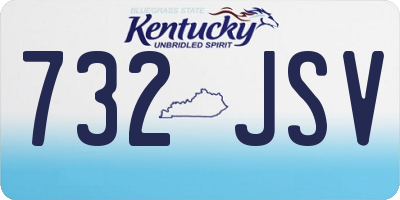 KY license plate 732JSV
