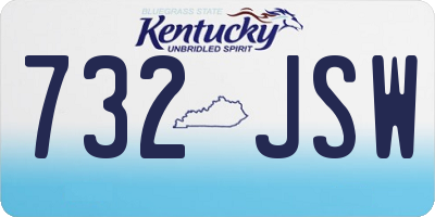 KY license plate 732JSW