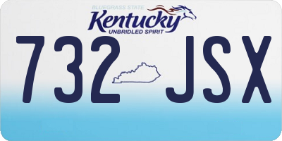 KY license plate 732JSX