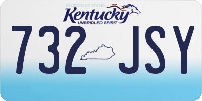 KY license plate 732JSY