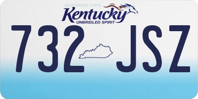 KY license plate 732JSZ