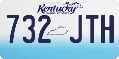 KY license plate 732JTH