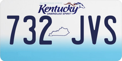 KY license plate 732JVS
