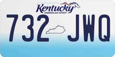 KY license plate 732JWQ