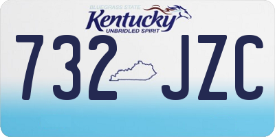 KY license plate 732JZC