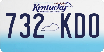 KY license plate 732KDO