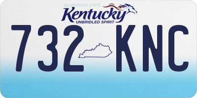KY license plate 732KNC