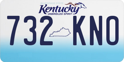 KY license plate 732KNO
