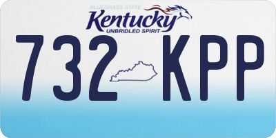 KY license plate 732KPP
