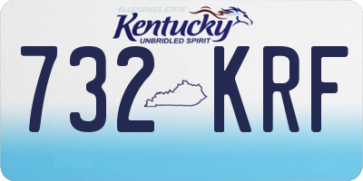 KY license plate 732KRF