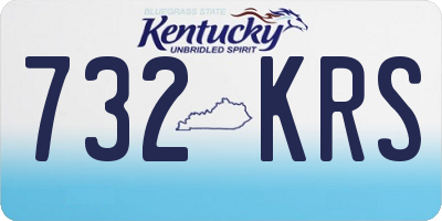 KY license plate 732KRS