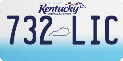 KY license plate 732LIC