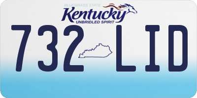 KY license plate 732LID
