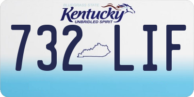 KY license plate 732LIF