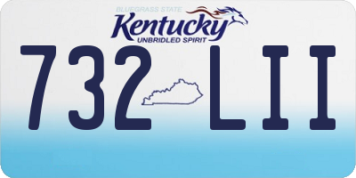 KY license plate 732LII