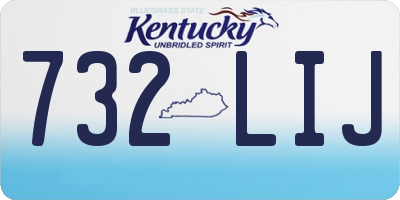 KY license plate 732LIJ
