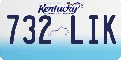 KY license plate 732LIK
