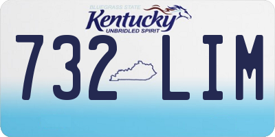 KY license plate 732LIM