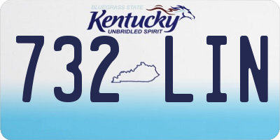 KY license plate 732LIN
