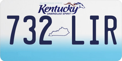 KY license plate 732LIR
