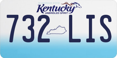 KY license plate 732LIS