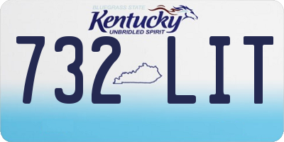 KY license plate 732LIT