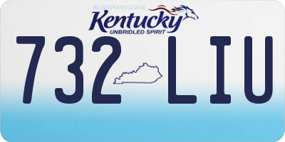 KY license plate 732LIU
