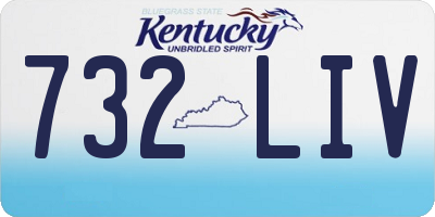 KY license plate 732LIV