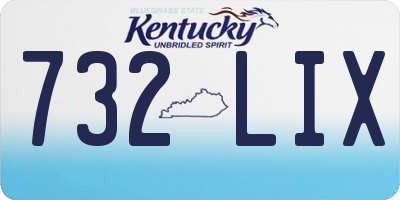 KY license plate 732LIX