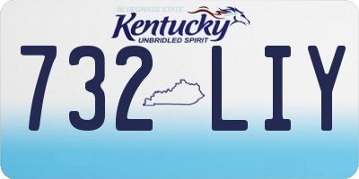 KY license plate 732LIY