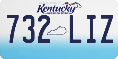 KY license plate 732LIZ