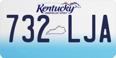 KY license plate 732LJA