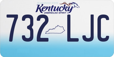 KY license plate 732LJC
