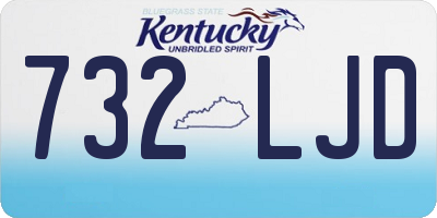 KY license plate 732LJD