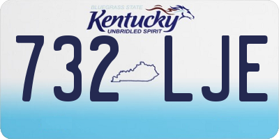 KY license plate 732LJE