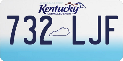 KY license plate 732LJF