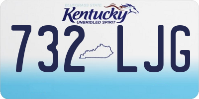 KY license plate 732LJG