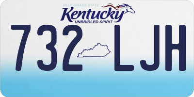 KY license plate 732LJH