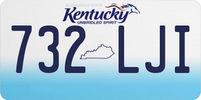 KY license plate 732LJI