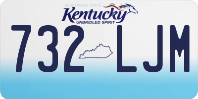 KY license plate 732LJM