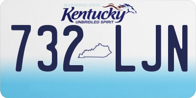 KY license plate 732LJN