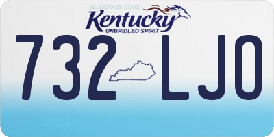 KY license plate 732LJO