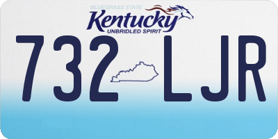 KY license plate 732LJR