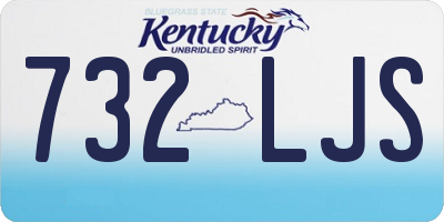 KY license plate 732LJS