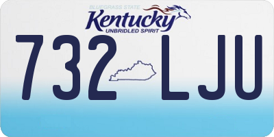 KY license plate 732LJU