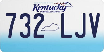 KY license plate 732LJV