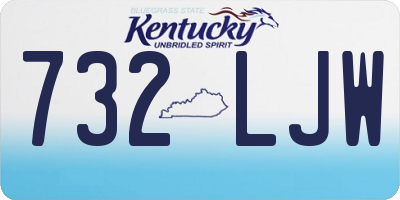 KY license plate 732LJW