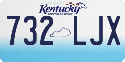 KY license plate 732LJX