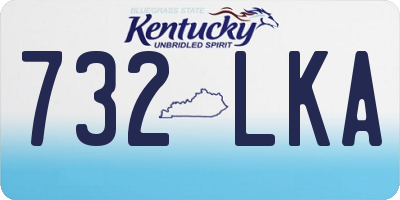 KY license plate 732LKA