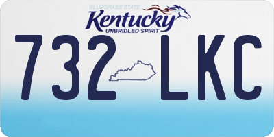 KY license plate 732LKC